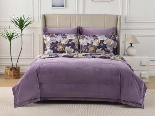 Постельное белье без пододеяльника с одеялом Sofi De Marko РЕНАТО хлопковый сатин V7 евро, фото, фотография