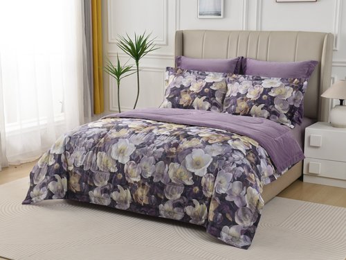 Постельное белье без пододеяльника с одеялом Sofi De Marko РЕНАТО хлопковый сатин V7 евро, фото, фотография