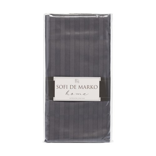 Наволочка с ушками 5 см Sofi De Marko МОНЕ хлопковый сатин антрацит 70х70, фото, фотография