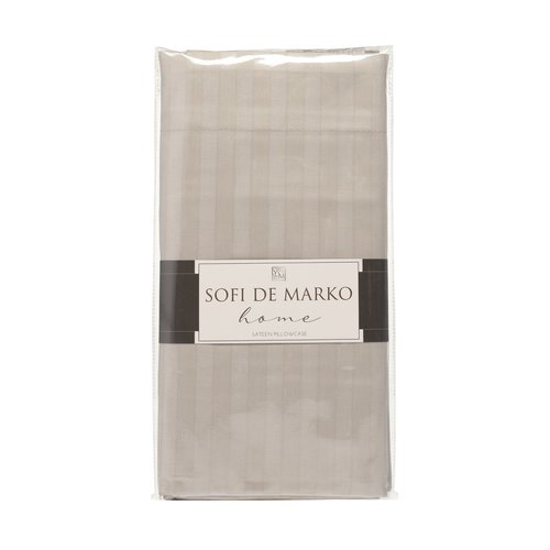 Наволочка с ушками 5 см Sofi De Marko МОНЕ хлопковый сатин бежевый 70х70, фото, фотография