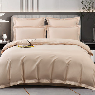 Постельное белье Sofi De Marko ИЗОЛЬДА хлопковый сатин делюкс карамельный евро