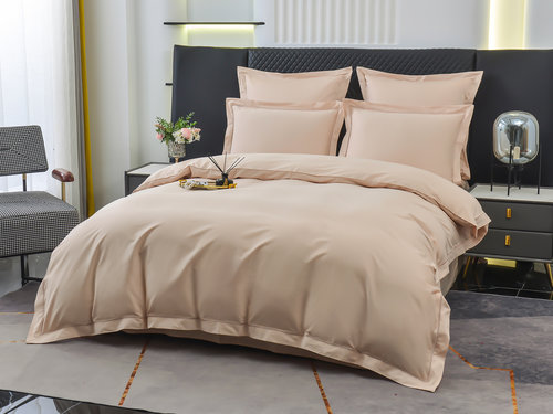 Постельное белье Sofi De Marko ИЗОЛЬДА хлопковый сатин делюкс карамельный евро, фото, фотография