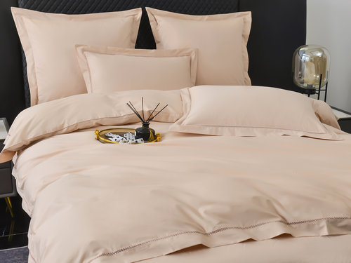 Постельное белье Sofi De Marko ИЗОЛЬДА хлопковый сатин делюкс карамельный евро, фото, фотография