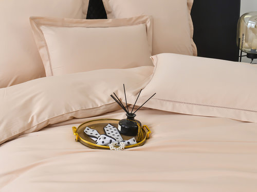 Постельное белье Sofi De Marko ИЗОЛЬДА хлопковый сатин делюкс карамельный евро, фото, фотография