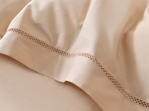 Постельное белье Sofi De Marko ИЗОЛЬДА хлопковый сатин делюкс карамельный евро, фото, фотография