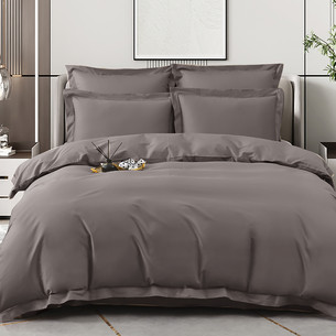 Постельное белье Sofi De Marko ИЗОЛЬДА хлопковый сатин делюкс кофейный семейный