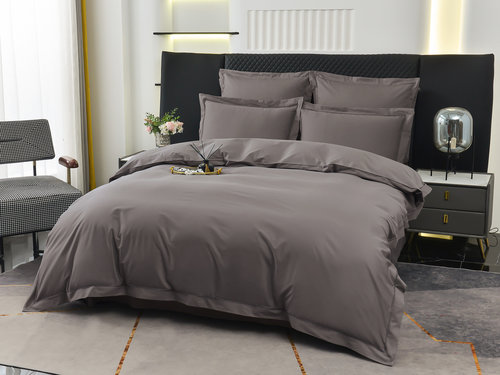 Постельное белье Sofi De Marko ИЗОЛЬДА хлопковый сатин делюкс кофейный евро, фото, фотография