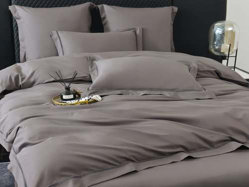 Постельное белье Sofi De Marko ИЗОЛЬДА хлопковый сатин делюкс кофейный евро, фото, фотография