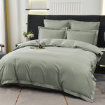 Постельное белье Sofi De Marko ИЗОЛЬДА хлопковый сатин делюкс оливковый евро, фото, фотография