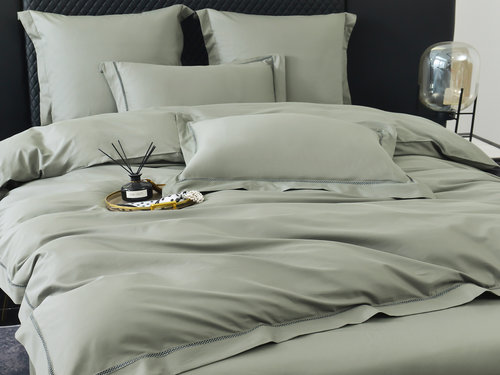 Постельное белье Sofi De Marko ИЗОЛЬДА хлопковый сатин делюкс оливковый евро, фото, фотография