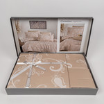 Постельное белье First Choice CARMINA хлопковый сатин cappuccino евро, фото, фотография