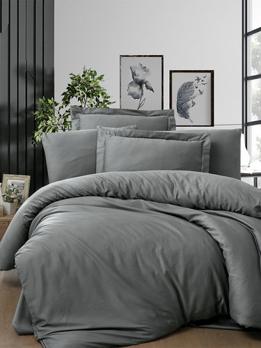 Постельное белье First Choice SNAZZY хлопковый сатин moon mist евро, фото, фотография