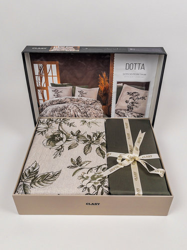 Постельное белье Clasy DOTTA хлопковый сатин V1 евро, фото, фотография