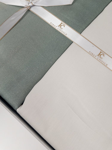 Постельное белье First Choice CAYLEE хлопковый сатин green евро, фото, фотография