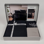 Постельное белье First Choice TIMELESS хлопковый сатин делюкс black евро, фото, фотография