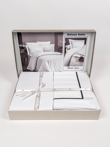 Постельное белье First Choice NOVEL LINE хлопковый сатин делюкс white евро, фото, фотография