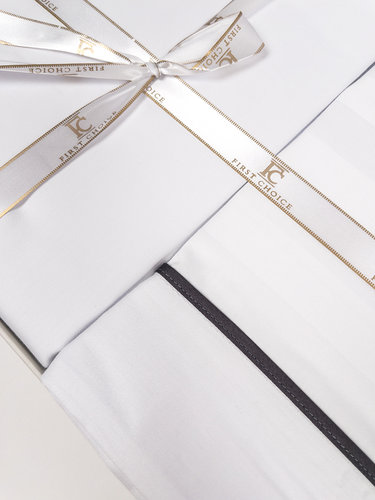 Постельное белье First Choice NOVEL LINE хлопковый сатин делюкс white евро, фото, фотография