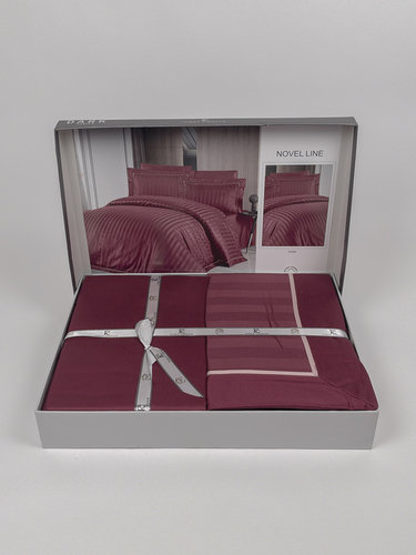 Постельное белье First Choice NOVEL LINE хлопковый сатин делюкс rose евро, фото, фотография