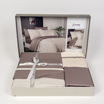 Постельное белье First Choice SERENITY хлопковый сатин делюкс ivory & mink евро, фото, фотография