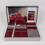 Постельное белье First Choice ARTWEL хлопковый сатин делюкс dark red евро, фото, фотография