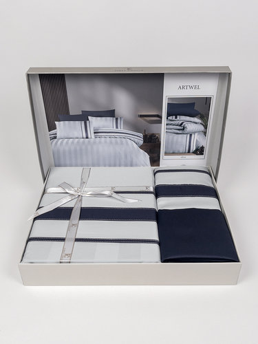 Постельное белье First Choice ARTWEL хлопковый сатин делюкс silver евро, фото, фотография