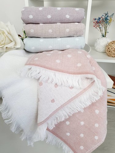 Набор кухонных полотенец 40х60 см (4 шт.) Tivolyo Home DOTTY хлопок бежевый, фото, фотография