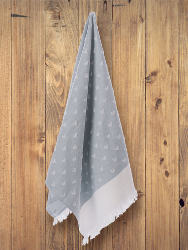 Набор кухонных полотенец 40х60 см (4 шт.) Tivolyo Home HEARTS хлопок бирюзовый, фото, фотография