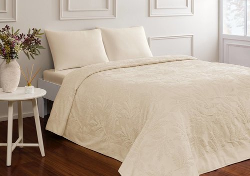 Махровая простынь-покрывало для укрывания Tivolyo Home CASERTA хлопок бежевый 220х240, фото, фотография