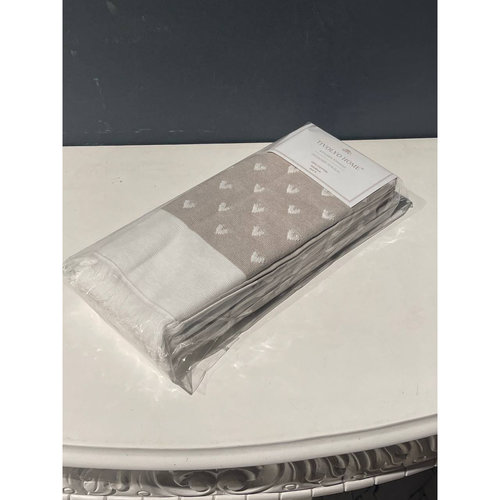 Набор кухонных полотенец 40х60 см (4 шт.) Tivolyo Home HEARTS хлопок бежевый, фото, фотография