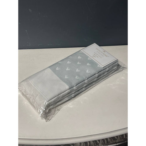 Набор кухонных полотенец 40х60 см (4 шт.) Tivolyo Home HEARTS хлопок бирюзовый, фото, фотография