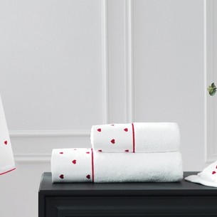 Полотенце для ванной Tivolyo Home TIAMO хлопковая махра красный 50х100