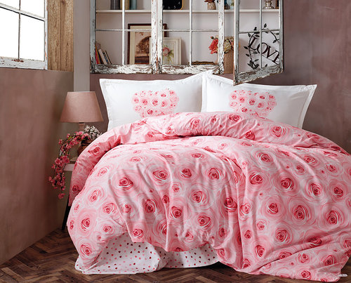 Постельное белье Clasy ROMANS хлопковый ранфорс V1 евро, фото, фотография