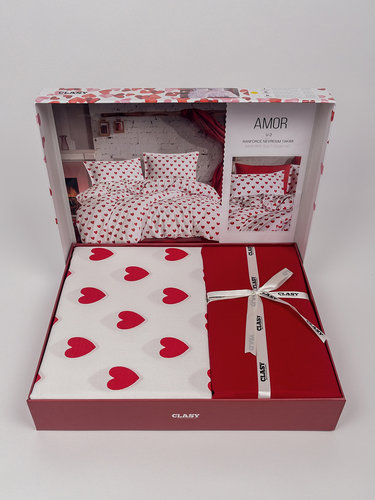Постельное белье Clasy AMOR хлопковый ранфорс V2 евро, фото, фотография