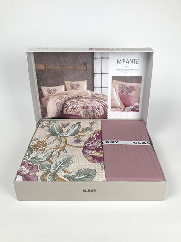 Постельное белье Clasy MIRANTE хлопковый ранфорс V1 евро, фото, фотография