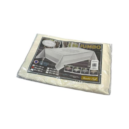 Скатерть прямоугольная Karven PARMA водонепроницаемый полиэстер кремовый 160х350, фото, фотография