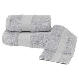Набор полотенец для ванной 2 пр. Soft Cotton DELUXE хлопковая махра серый