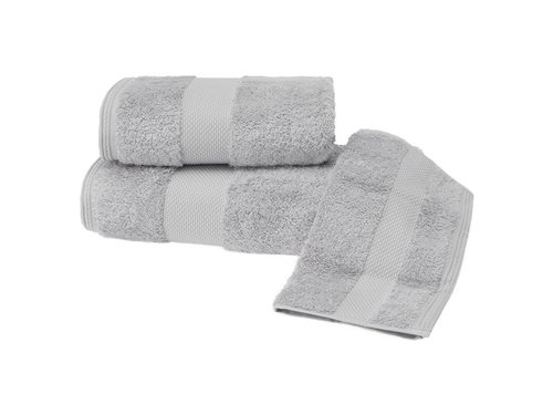 Набор полотенец для ванной 2 пр. Soft Cotton DELUXE хлопковая махра серый, фото, фотография