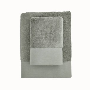 Набор полотенец для ванной 2 пр. Soft Cotton AXEL хлопковая махра зелёный