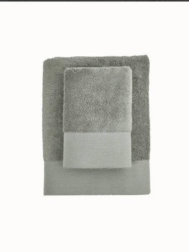 Набор полотенец для ванной 2 пр. Soft Cotton AXEL хлопковая махра зелёный, фото, фотография