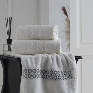 Набор полотенец для ванной 2 пр. Soft Cotton DEMET хлопковая махра экрю