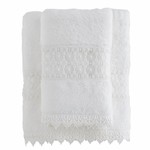 Набор полотенец для ванной 2 пр. Soft Cotton DEMET хлопковая махра экрю, фото, фотография