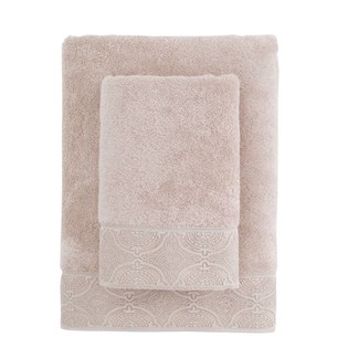 Набор полотенец для ванной 2 пр. Soft Cotton HERA хлопковая махра бежевый