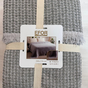 Покрывало пике Efor FIORI хлопковая вафля хаки 200х220