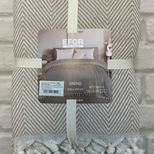 Покрывало пике Efor BALIKSIRTI хлопковая вафля бежевый 200х220