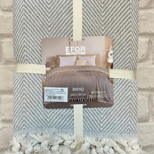 Покрывало пике Efor BALIKSIRTI хлопковая вафля серый 200х220