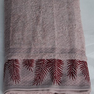 Полотенце для ванной DO&CO CALI хлопковая махра брусничный 70х140