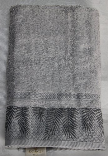 Полотенце для ванной DO&CO CALI хлопковая махра серый 70х140, фото, фотография