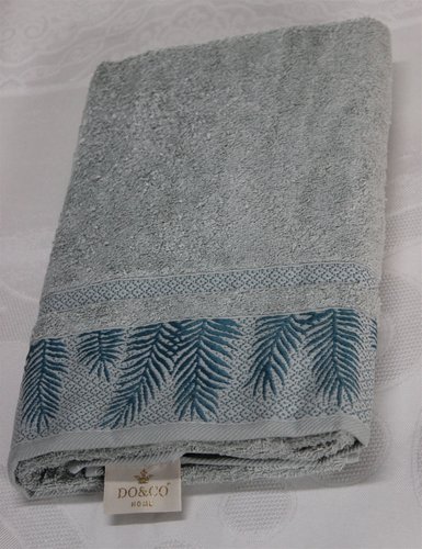 Полотенце для ванной DO&CO CALI хлопковая махра бирюзовый 70х140, фото, фотография