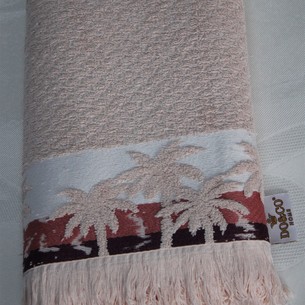 Полотенце для ванной DO&CO PALMIYE хлопковая махра персиковый 70х140