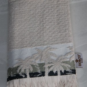 Полотенце для ванной DO&CO PALMIYE хлопковая махра кремовый 70х140